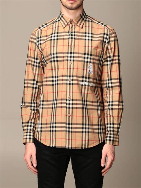 burberry vintage check oversized shirt|Burberry men's button up shirt.